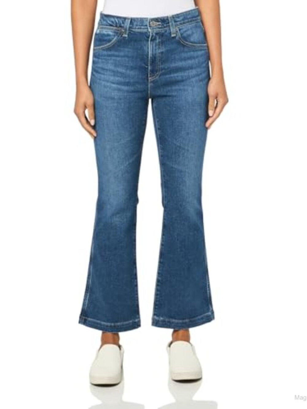 Women's High Rise Crop Boot Jeans Slim Fit Ankle Kick Flare Denim